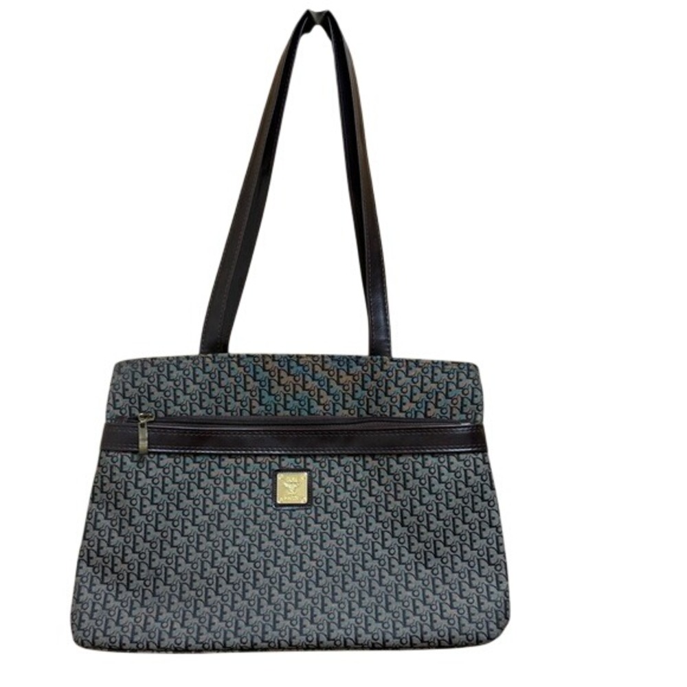 EGE Eagle Monogram Tote Bag Gray Navy Logo‎ Print Shoulder Bag 980731